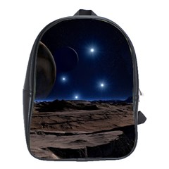 Lunar Landscape Star Brown Dwarf School Bag (large) by Simbadda