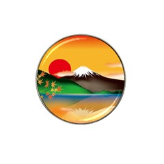 Mount Fuji Japan Lake Sun Sunset Hat Clip Ball Marker