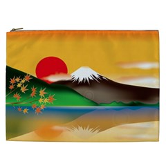 Mount Fuji Japan Lake Sun Sunset Cosmetic Bag (XXL)