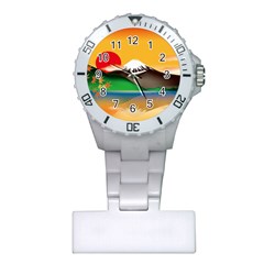 Mount Fuji Japan Lake Sun Sunset Plastic Nurses Watch