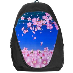 Sakura Cherry Blossom Night Moon Backpack Bag by Simbadda