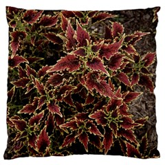 Plant Colorful Red Garden Leaves Standard Flano Cushion Case (one Side) by Simbadda