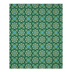 Green Abstract Geometry Pattern Shower Curtain 60  x 72  (Medium) 