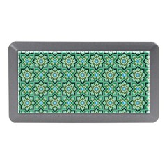 Green Abstract Geometry Pattern Memory Card Reader (Mini)