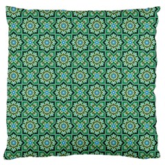 Green Abstract Geometry Pattern Standard Flano Cushion Case (Two Sides)