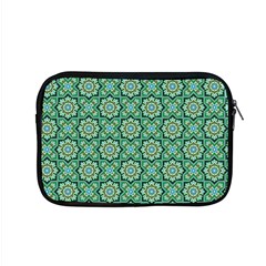 Green Abstract Geometry Pattern Apple Macbook Pro 15  Zipper Case by Simbadda