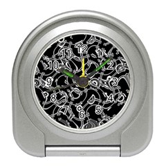 Unfinishedbusiness Black On White Travel Alarm Clock by designsbyamerianna