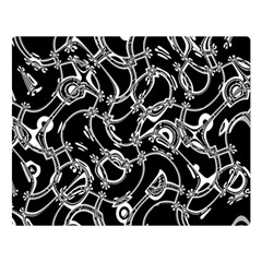 Unfinishedbusiness Black On White Double Sided Flano Blanket (large)  by designsbyamerianna