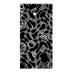 Unfinishedbusiness Black On White Shower Curtain 36  X 72  (stall)  by designsbyamerianna