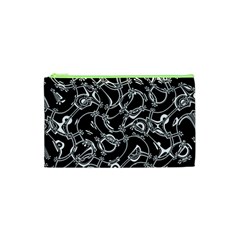 Unfinishedbusiness Black On White Cosmetic Bag (xs)