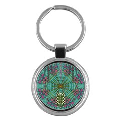 The Most Beautiful Rain Over The Stars And Earth Key Chain (round) by pepitasart