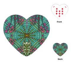 The Most Beautiful Rain Over The Stars And Earth Playing Cards Single Design (heart) by pepitasart