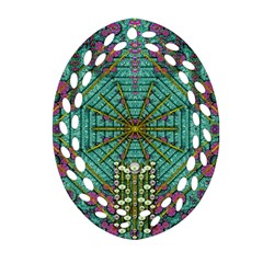 The Most Beautiful Rain Over The Stars And Earth Oval Filigree Ornament (two Sides) by pepitasart