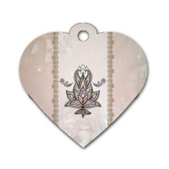 Elegant Decorative Mandala Design Dog Tag Heart (one Side) by FantasyWorld7