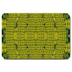 Flowers In Yellow For Love Of The Decorative Large Doormat  by pepitasart