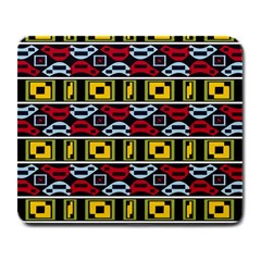 Rectangles And Other Shapes Pattern                                    Large Mousepad by LalyLauraFLM