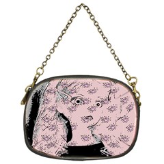 Wide Eyed Girl Pink Chain Purse (one Side)