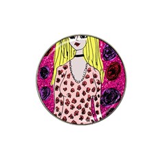 Nineties Girl Glitter Hat Clip Ball Marker (4 Pack) by snowwhitegirl