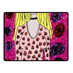 Nineties Girl Glitter Double Sided Fleece Blanket (small)  by snowwhitegirl