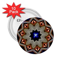 Background Mandala Star 2 25  Buttons (10 Pack) 