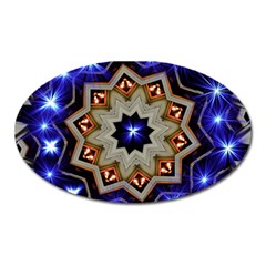 Background Mandala Star Oval Magnet by Mariart