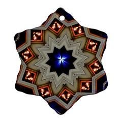 Background Mandala Star Snowflake Ornament (two Sides)