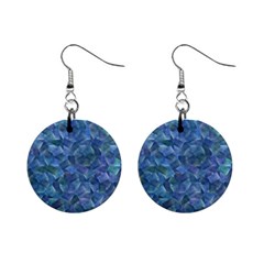 Background Blue Texture Mini Button Earrings