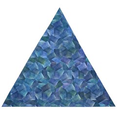 Background Blue Texture Wooden Puzzle Triangle