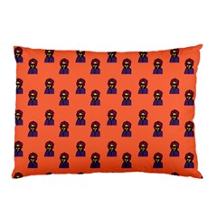 Nerdy 60s  Girl Pattern Orange Pillow Case