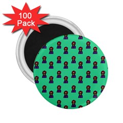 Nerdy 60s  Girl Pattern Seafoam Green 2 25  Magnets (100 Pack)  by snowwhitegirl