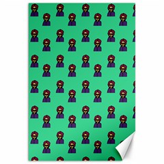 Nerdy 60s  Girl Pattern Seafoam Green Canvas 20  X 30  by snowwhitegirl