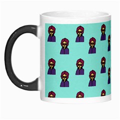 Nerdy 60s  Girl Pattern Aqua Morph Mugs