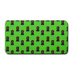 Nerdy 60s  Girl Pattern Green Medium Bar Mats by snowwhitegirl