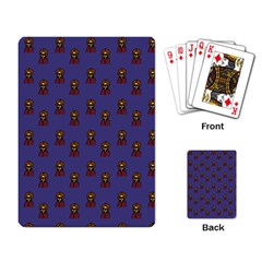 Nerdy 60s  Girl Pattern Dark Purple Playing Cards Single Design (rectangle)