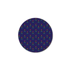 Nerdy 60s  Girl Pattern Blue Golf Ball Marker (4 Pack) by snowwhitegirl