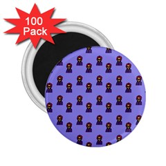 Nerdy 60s  Girl Pattern Purple 2 25  Magnets (100 Pack) 