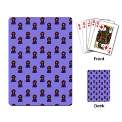 Nerdy 60s  Girl Pattern Purple Playing Cards Single Design (rectangle)