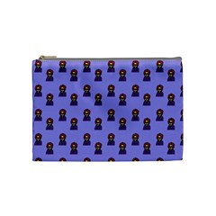 Nerdy 60s  Girl Pattern Purple Cosmetic Bag (medium) by snowwhitegirl