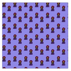 Nerdy 60s  Girl Pattern Purple Large Satin Scarf (square) by snowwhitegirl