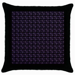 Lilac Firecracker Heart Pattern Throw Pillow Case (black) by snowwhitegirl