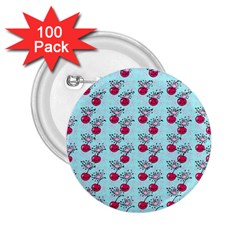 Cherries An Bats Aqua 2.25  Buttons (100 pack) 