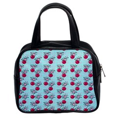 Cherries An Bats Aqua Classic Handbag (two Sides)