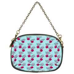 Cherries An Bats Aqua Chain Purse (Two Sides)