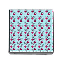 Cherries An Bats Aqua Memory Card Reader (Square 5 Slot)