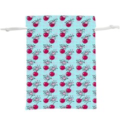 Cherries An Bats Aqua  Lightweight Drawstring Pouch (XL)