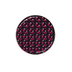 Cherries An Bats Black Hat Clip Ball Marker by snowwhitegirl