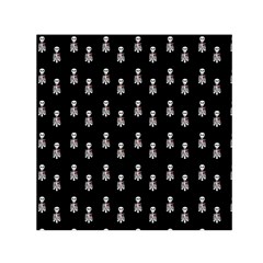 Heart Skeleton Pattern Small Satin Scarf (square)