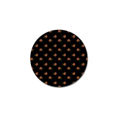 Peach Rose Black Golf Ball Marker (4 Pack)