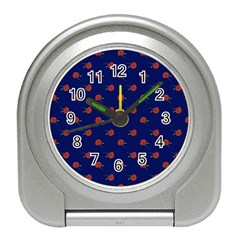 Red Rose Blue Travel Alarm Clock