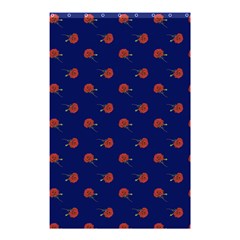 Red Rose Blue Shower Curtain 48  X 72  (small)  by snowwhitegirl